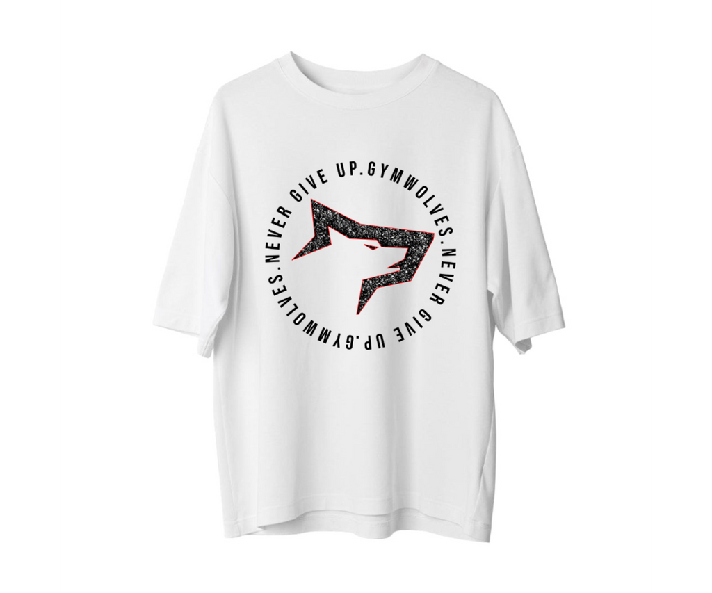 Gymwolves Men's Over Size T-shirt Never Give Up - Genel