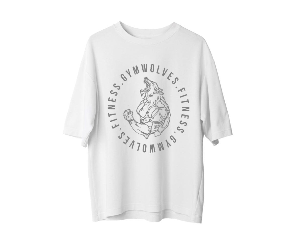 Gymwolves Men's Over Size T-Shirt - Strong - Genel