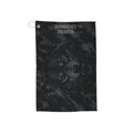 Predator Wolf Golf Towel – Black Tie-Dye Golfing Towel with 'Gymwolves Predator' Design