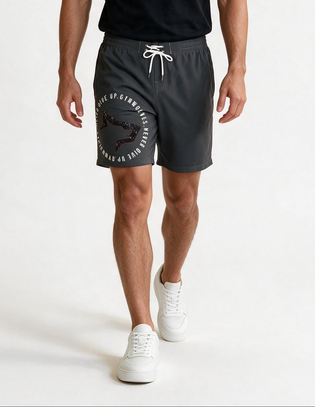 Gymwolves Men's Board Black Shorts