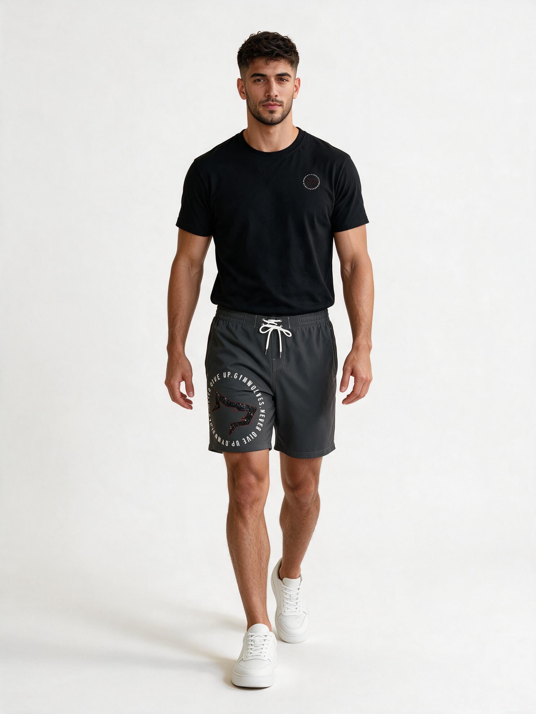Gymwolves Men's Basic T-Shirt — Never Give Up