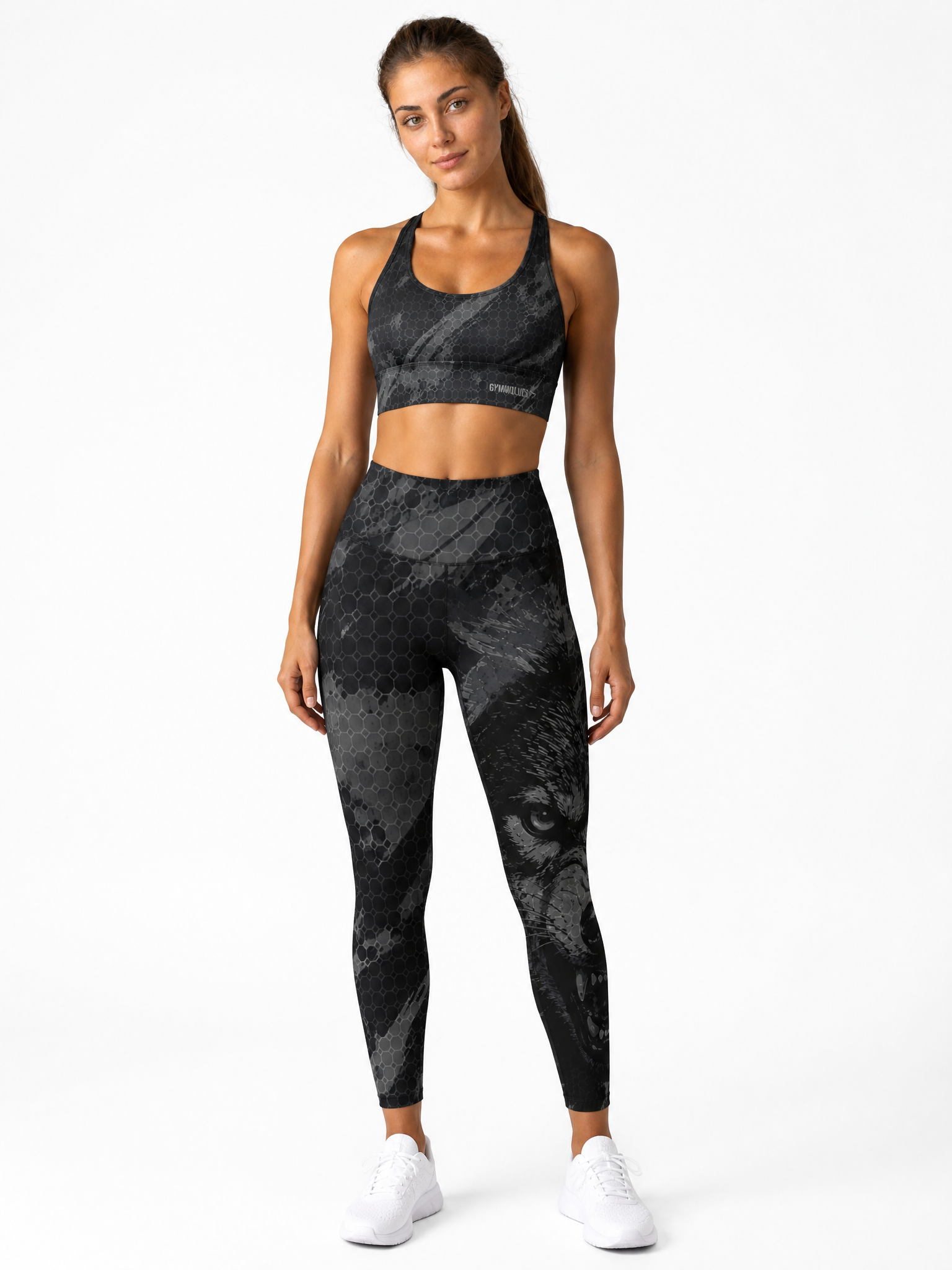 Gymwolves Women's Crossover Pocket Leggings — Predator