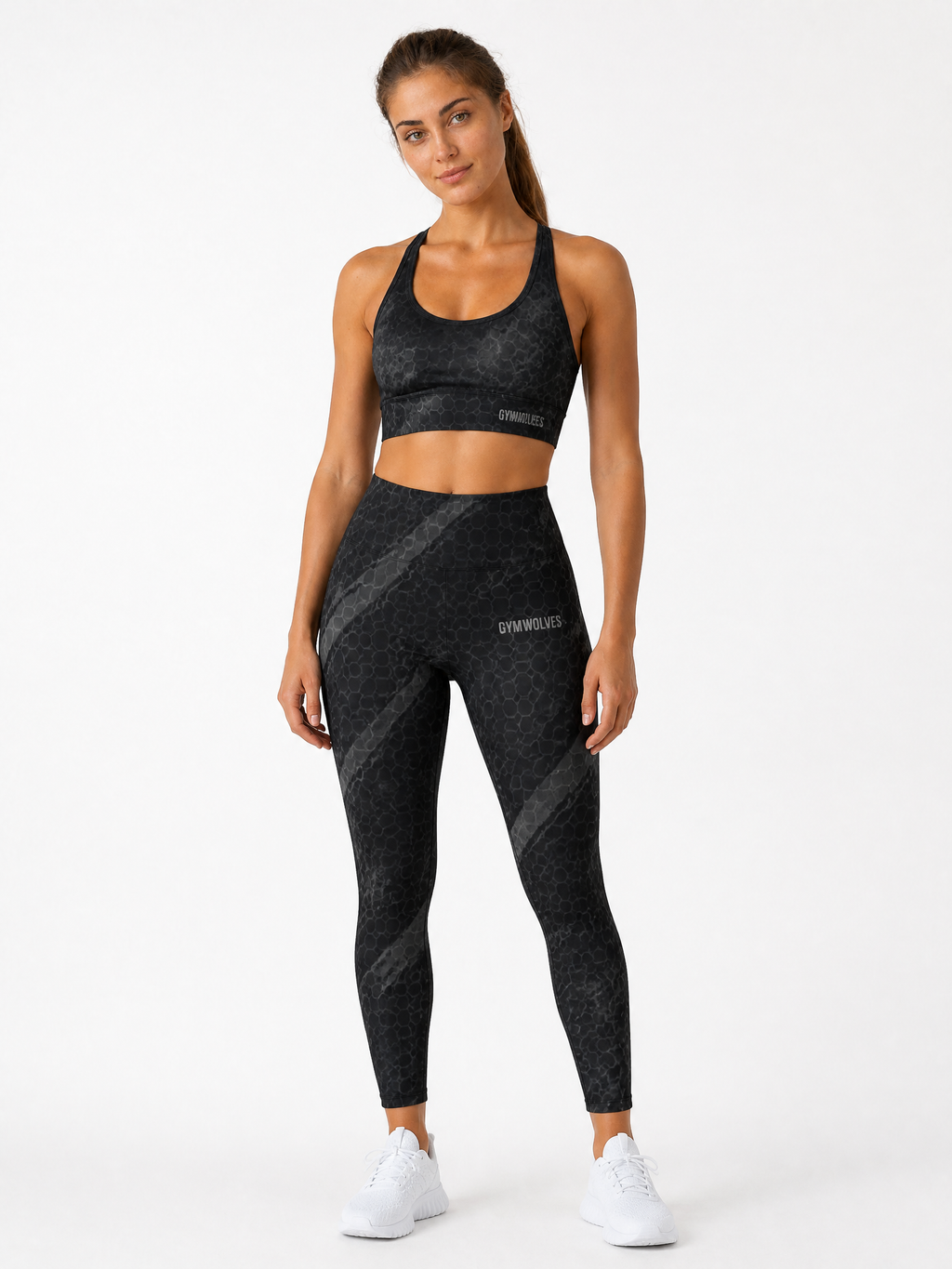 Gymwolves Recycled Longline Sports Bra — Predator