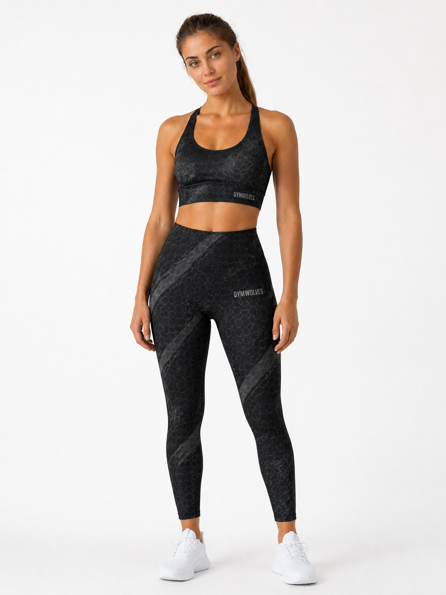 Gymwolves Recycled Longline Sports Bra — Predator