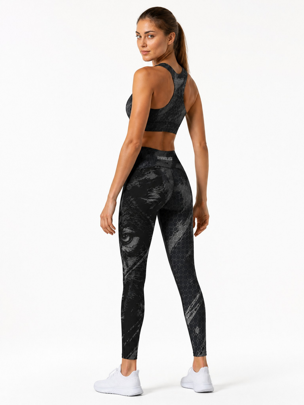 Gymwolves Women's Crossover Pocket Leggings — Predator