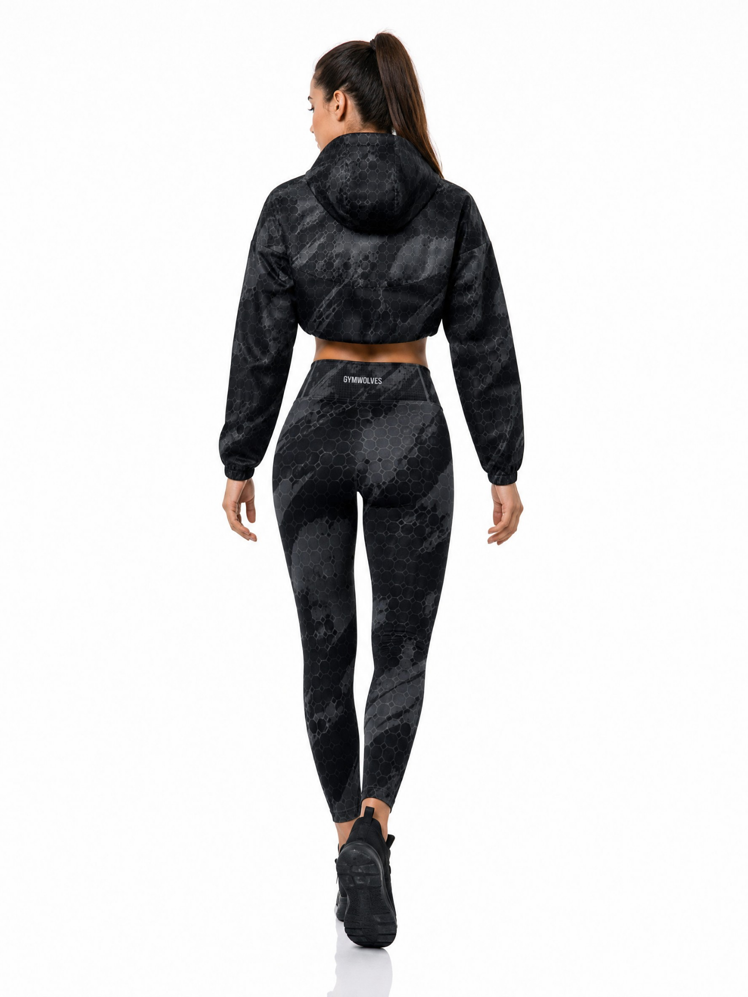 Gymwolves Kadın Crop Windbreaker Mont