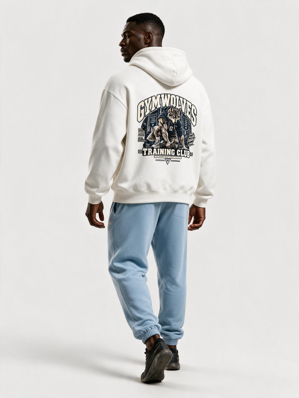 Gymwolves Erkek Collage Serisi — Training Club Oversize Hoodie