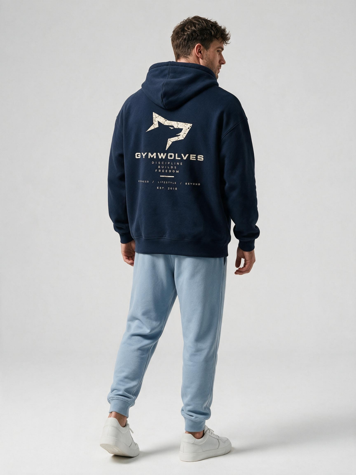 Gymwolves Erkek Core Discipline Serisi — Oversize Hoodie