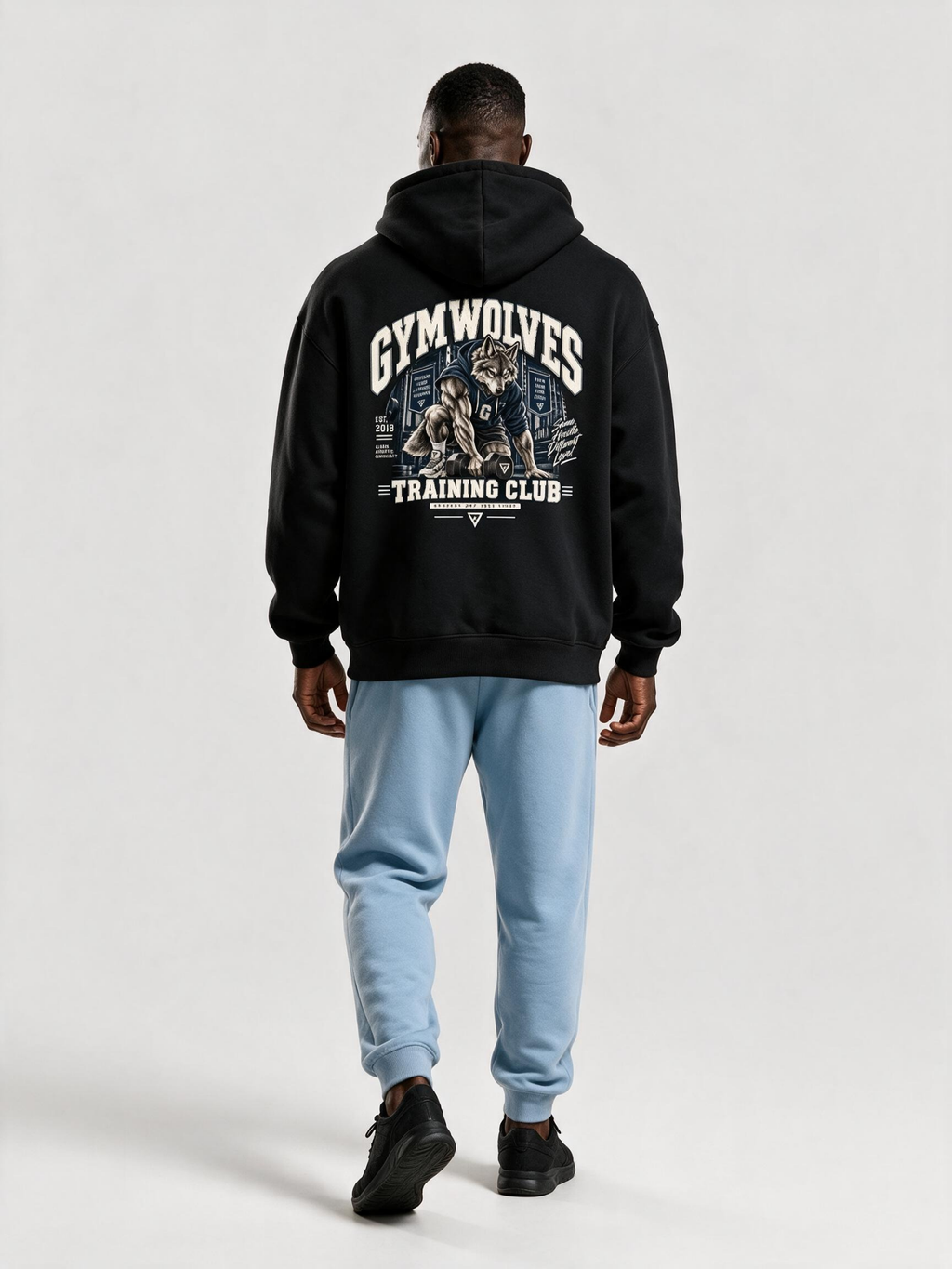 Gymwolves Erkek Collage Serisi — Training Club Oversize Hoodie