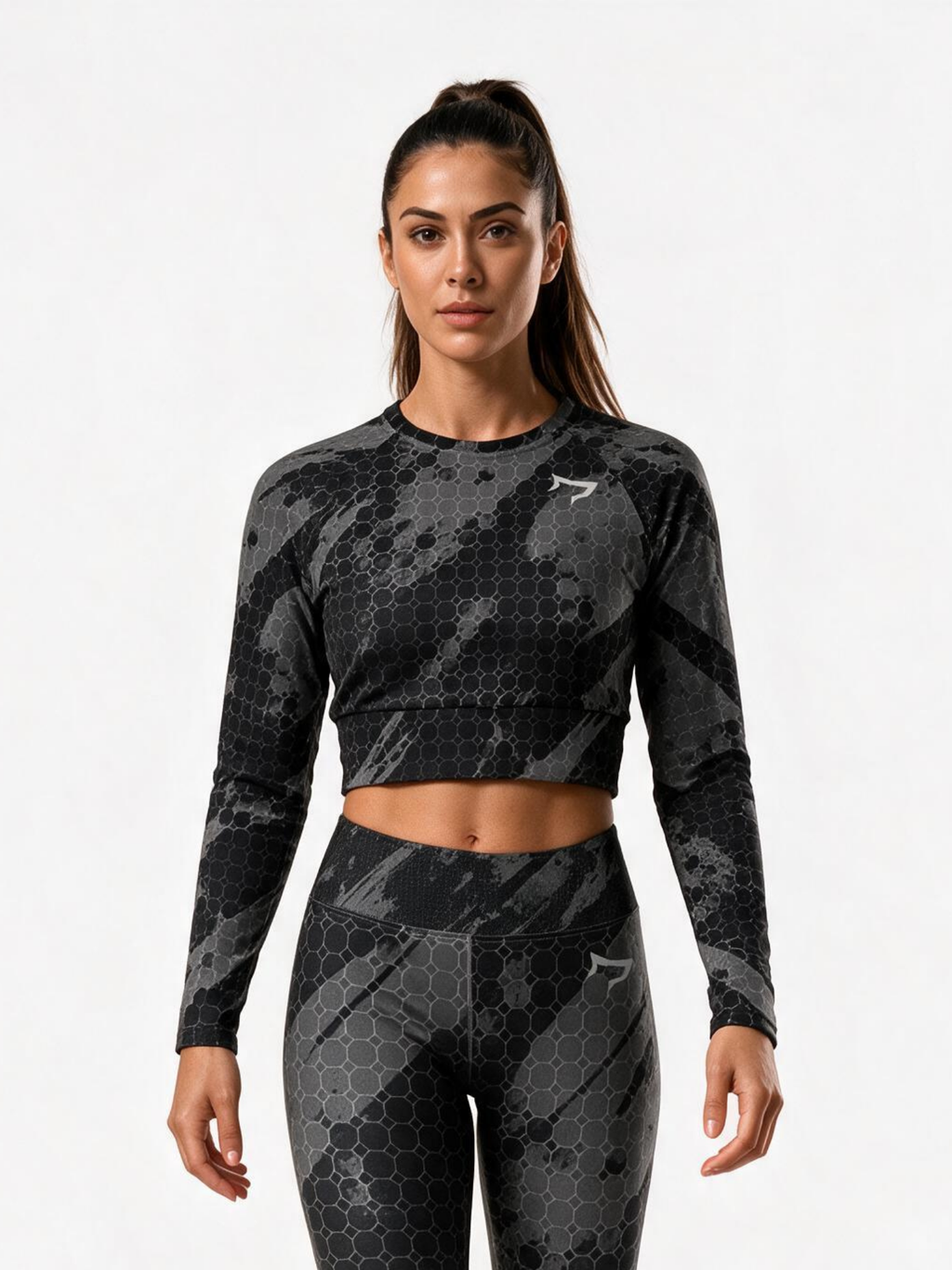 Gymwolves Kadın Uzun Kollu Crop Top