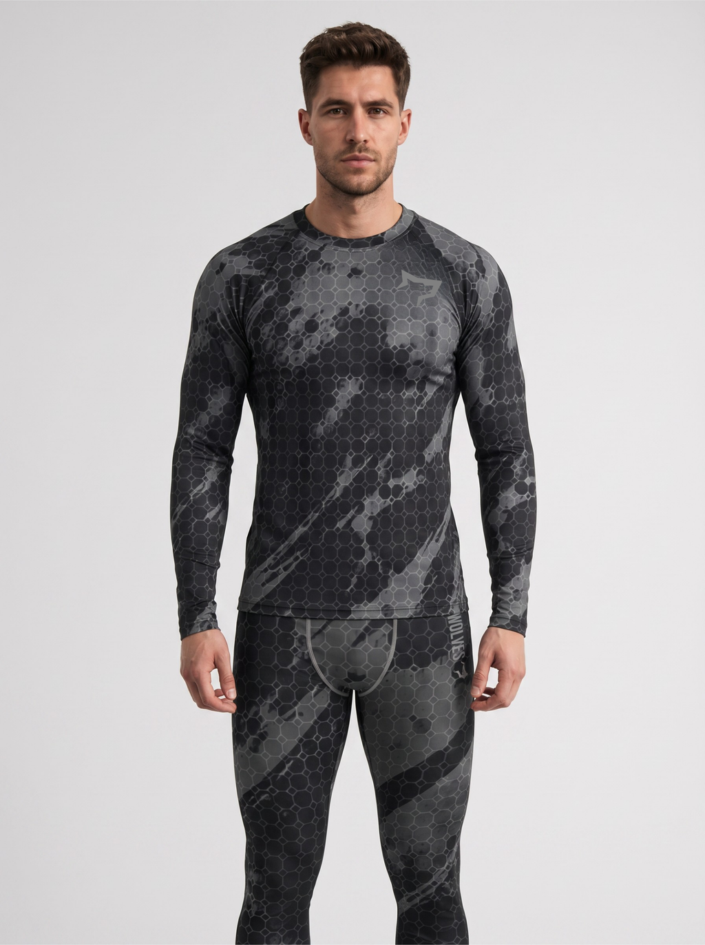 Gymwolves Men's Rash Guard — Predator (v2)