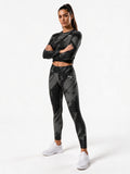 Gymwolves Recycled Long-Sleeve Crop Top — Predator