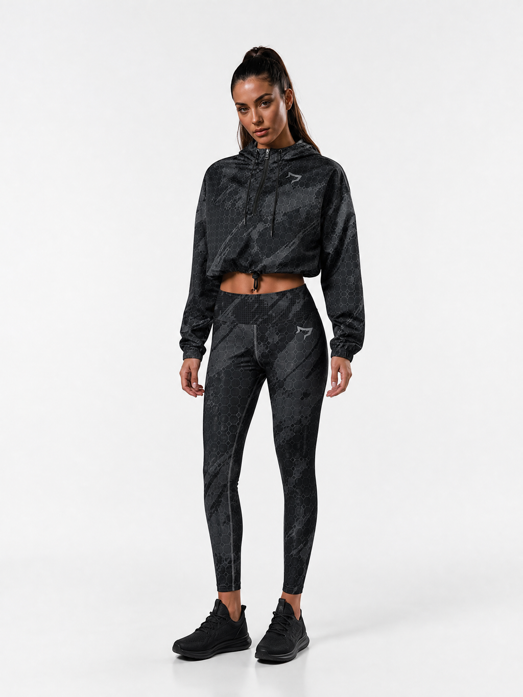 Gymwolves Kadın Crop Windbreaker Mont