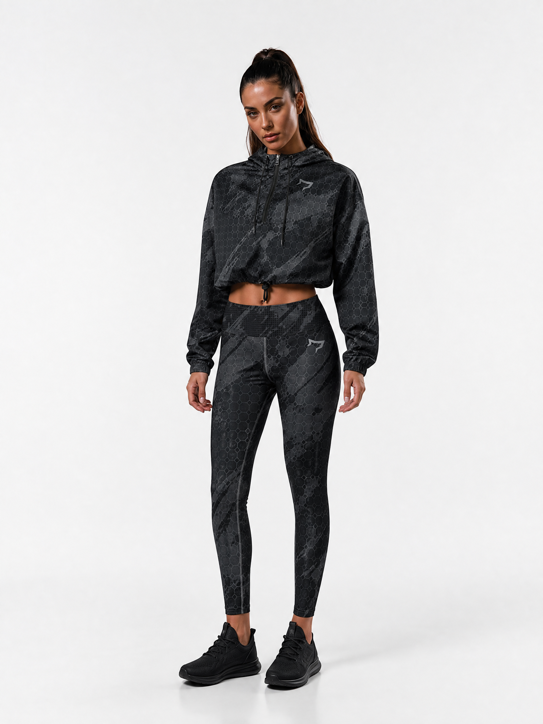 Gymwolves Kadın Crop Windbreaker Mont
