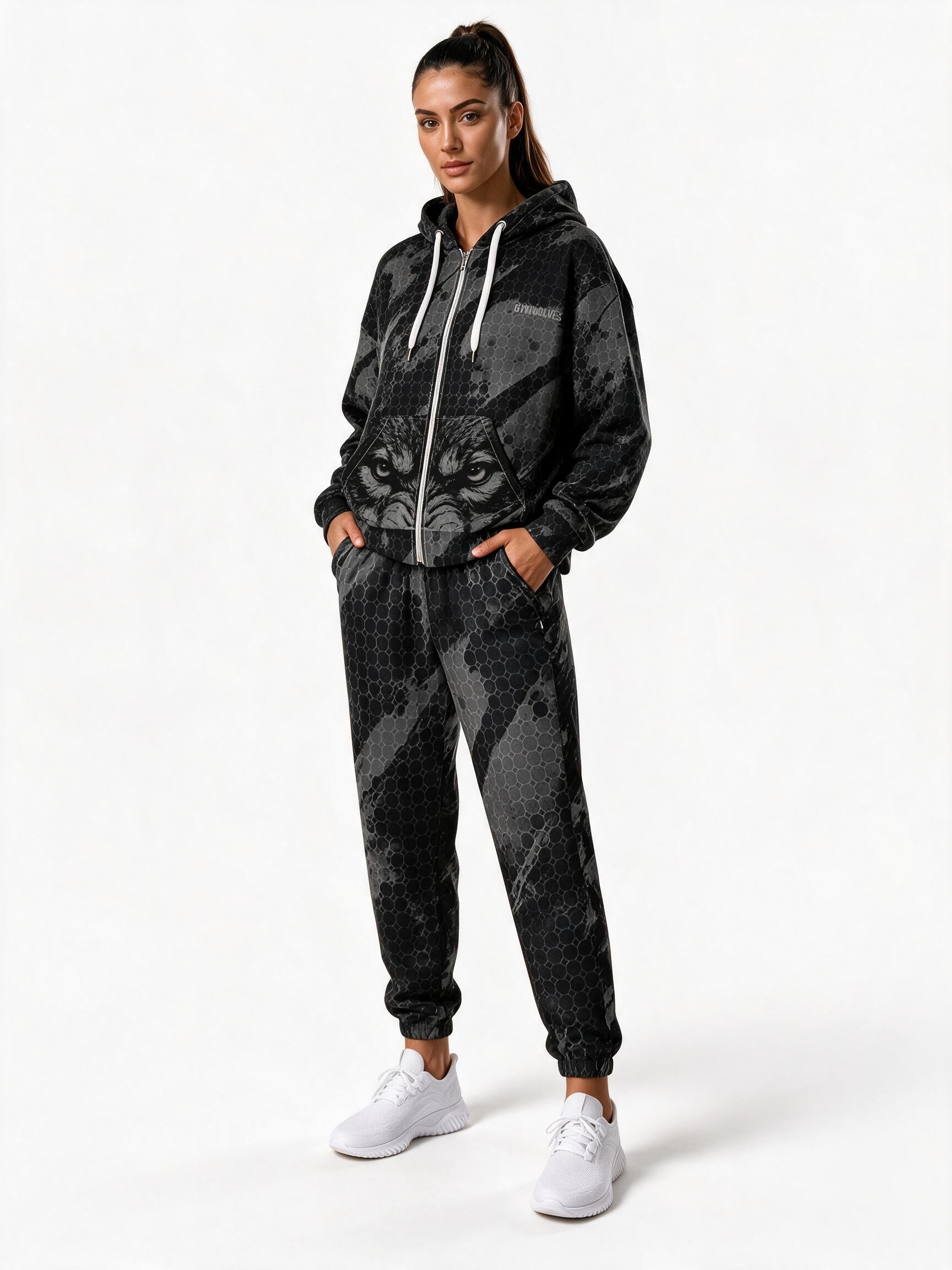 Gymwolves Women's zip hoodie predator