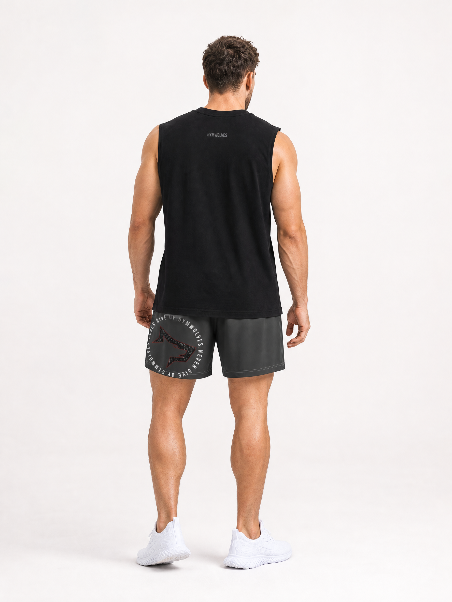 Gymwolves Wolf Outline Muscle Tank Top