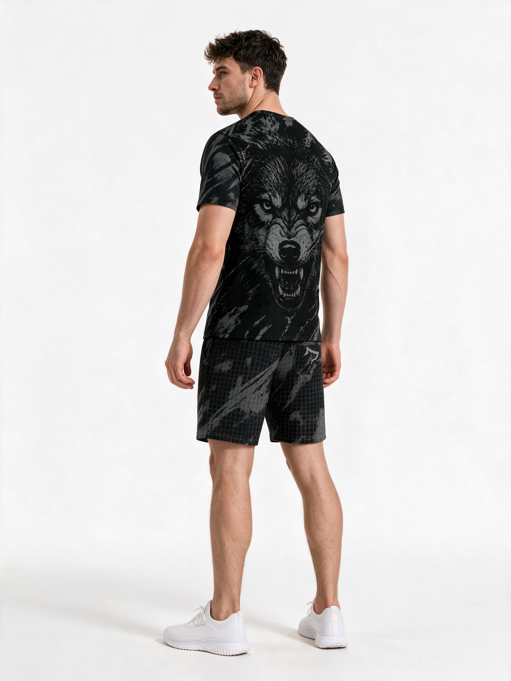 Gymwolves Men's Athletic T-Shirt — Predator