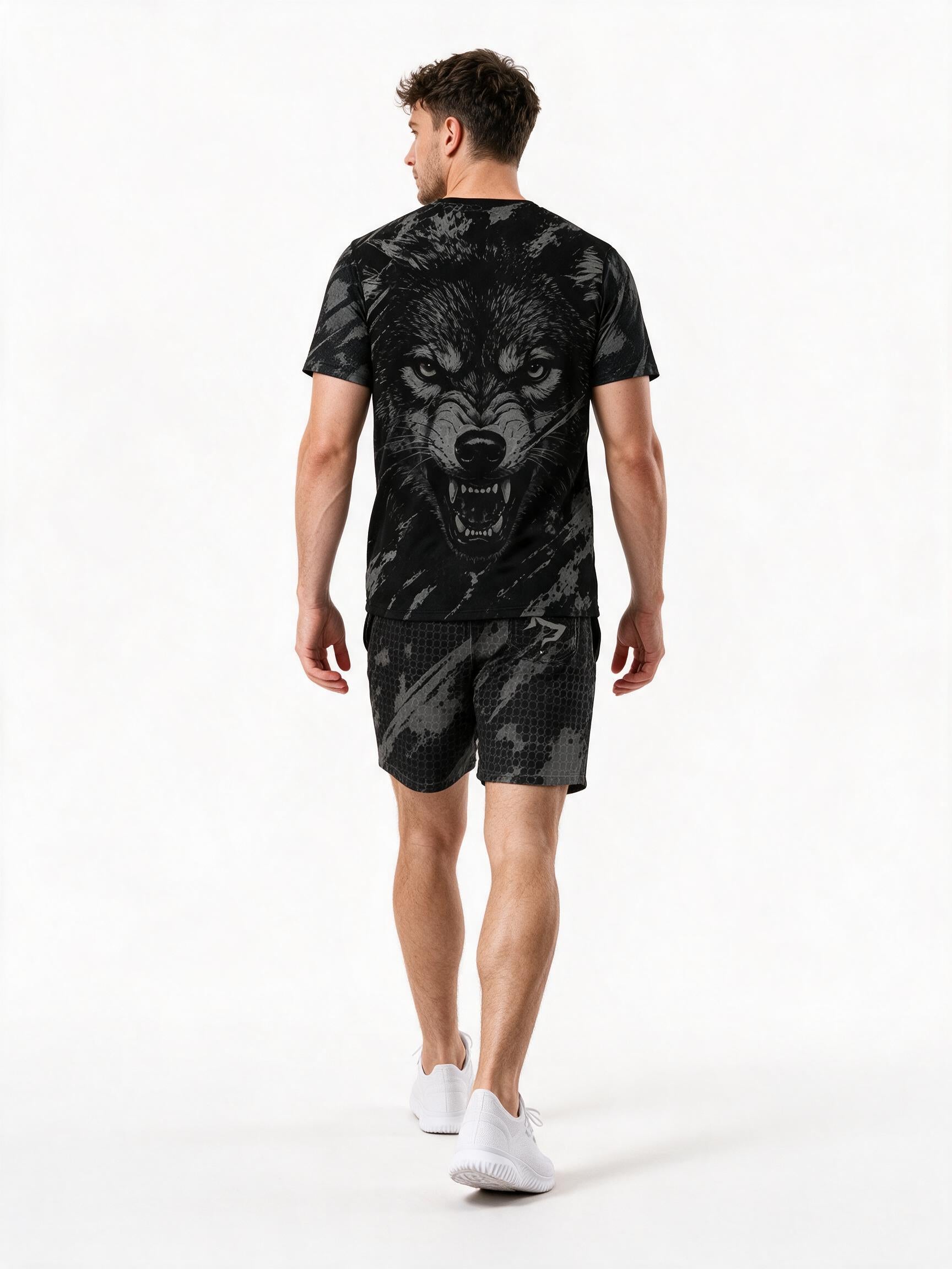 Gymwolves Men's Athletic T-Shirt — Predator