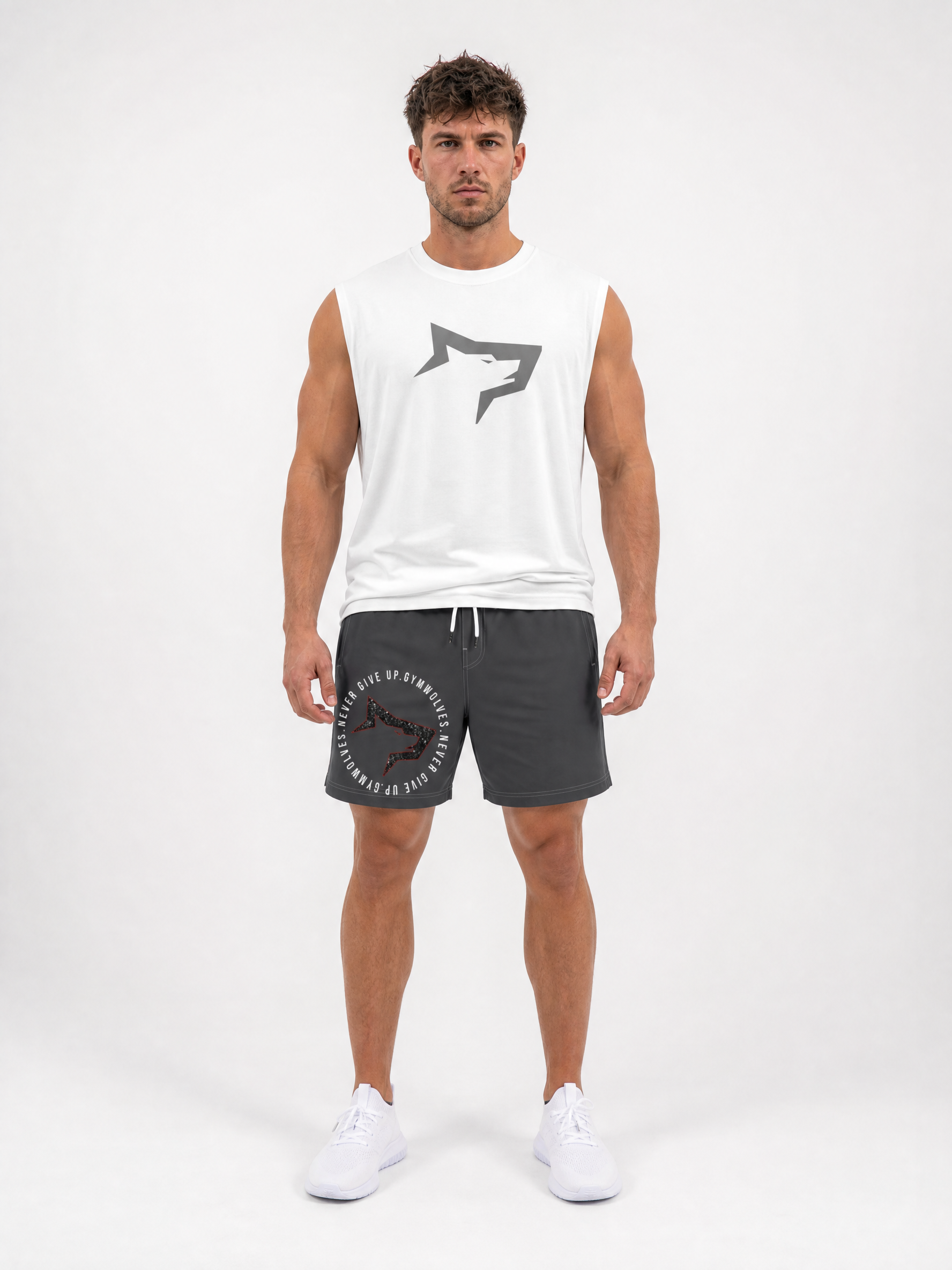 Gymwolves Wolf Outline Muscle Tank Top