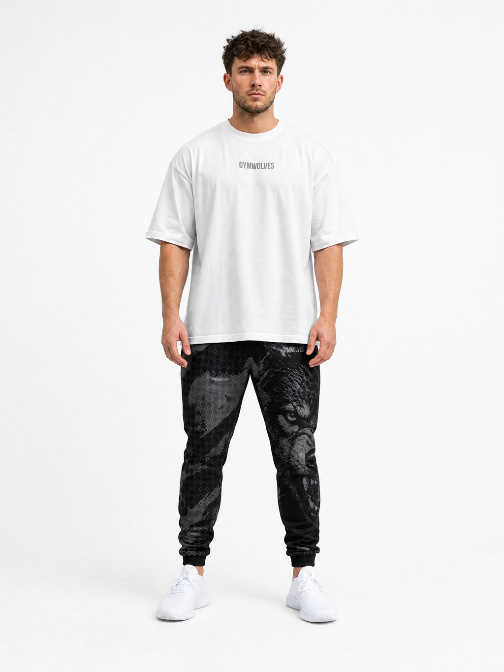 Gymwolves Men's Oversize T-Shirt — Chest Print
