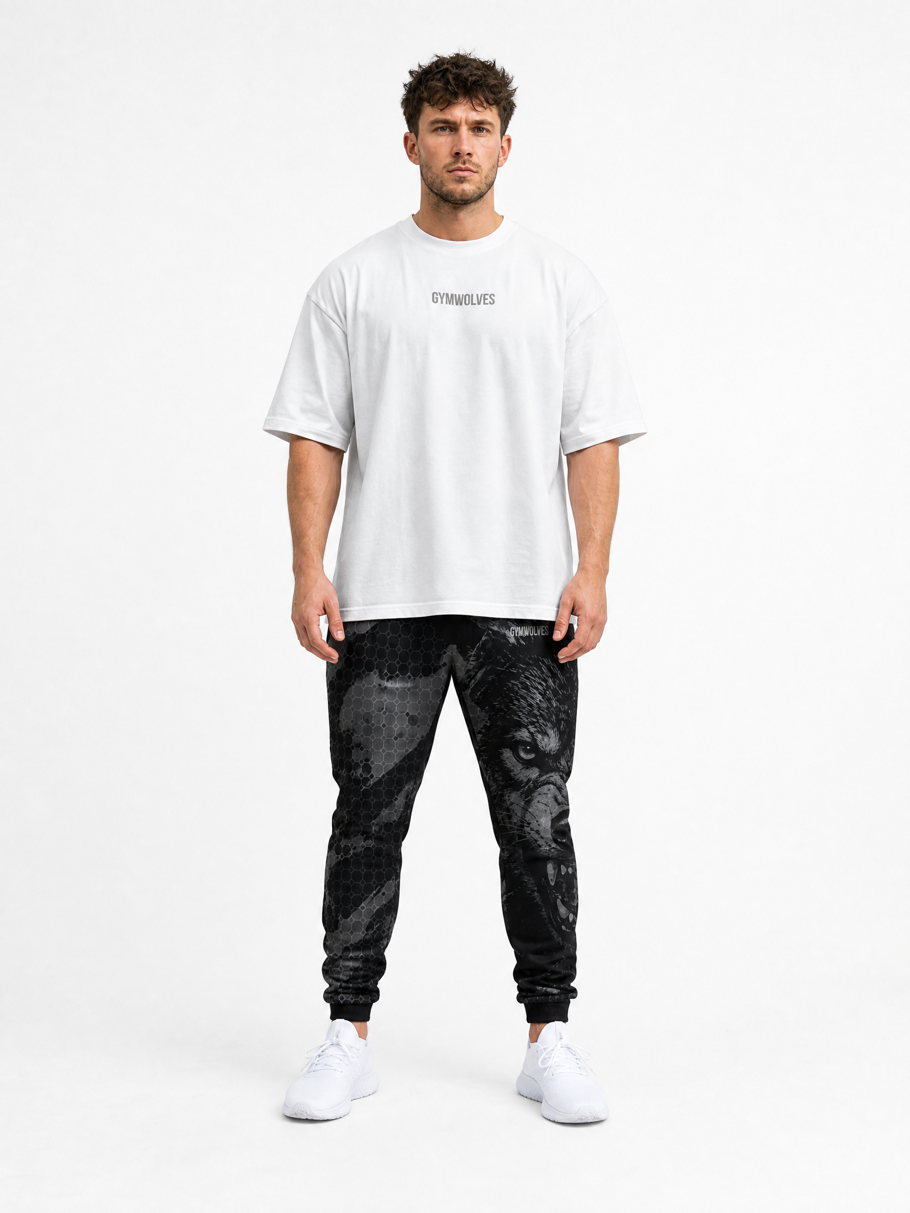 Gymwolves Men's Oversize T-Shirt — Chest Print