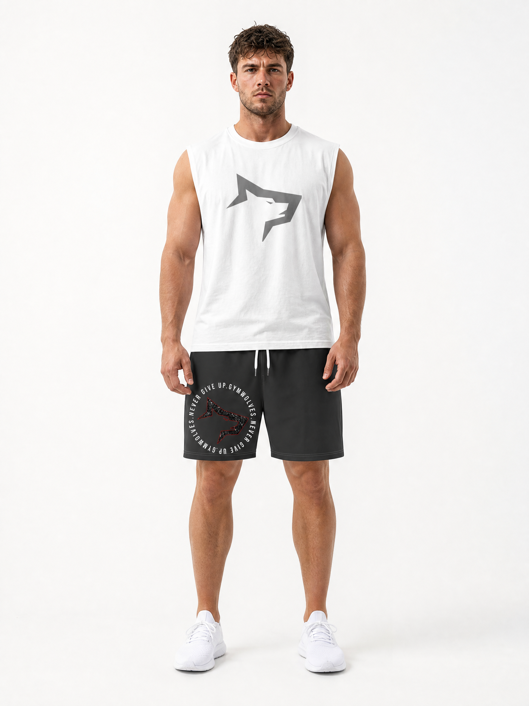 Gymwolves Wolf Outline Muscle Tank Top