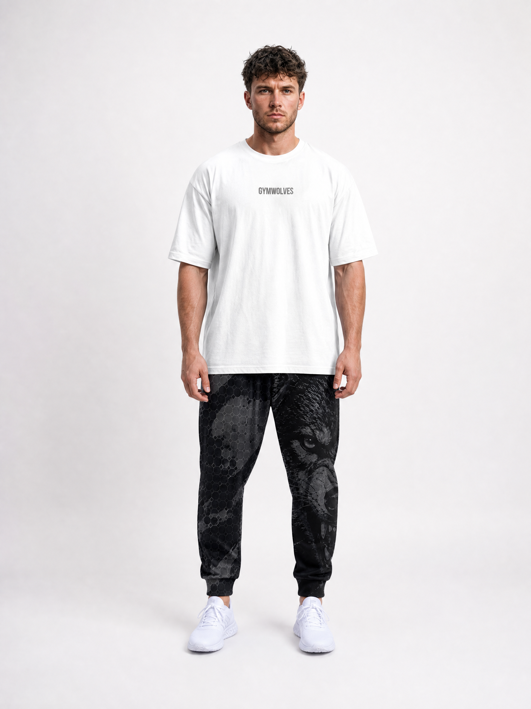 Gymwolves Men's Oversize T-Shirt — Chest Print