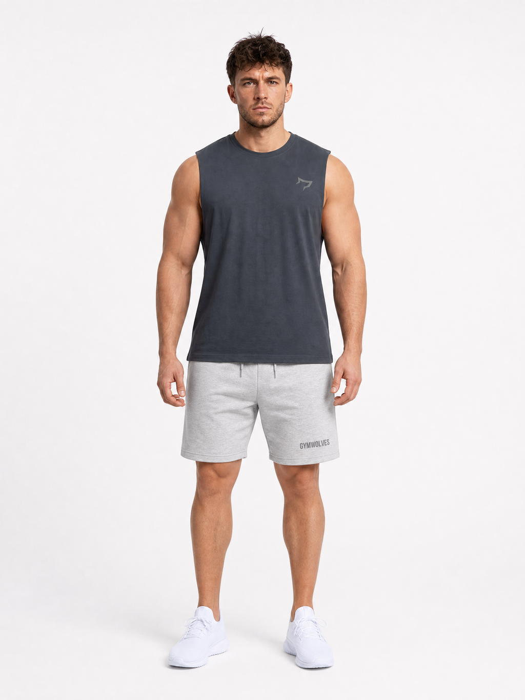 Gymwolves Vertical Logo Tank Top