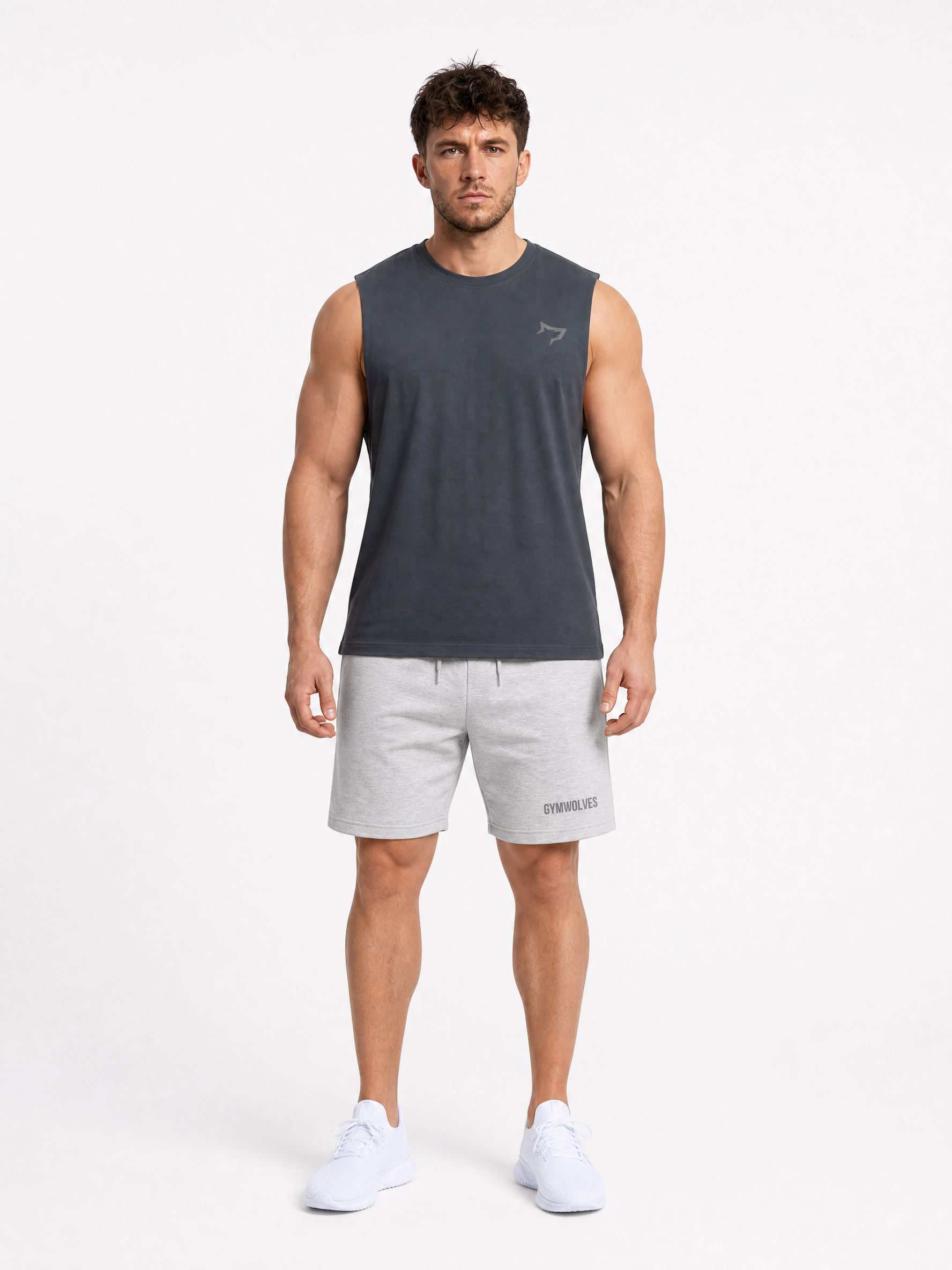 Gymwolves Vertical Logo Tank Top