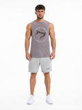Gymwolves 'Never Give Up' Stonewash Tank Top