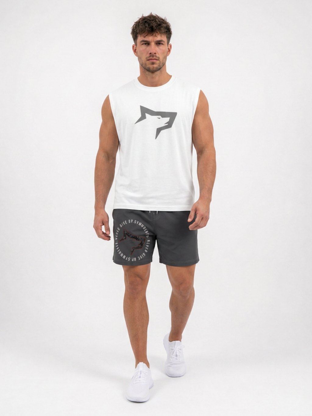 Gymwolves Wolf Outline Muscle Tank Top
