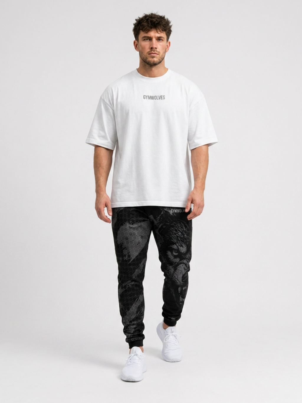 Gymwolves Men's Oversize T-Shirt — Chest Print
