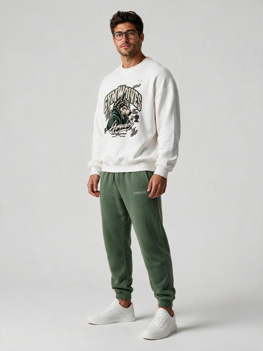 Gymwolves Men's Collage Series Lift Progress Repeat Oversize Sweatshirt