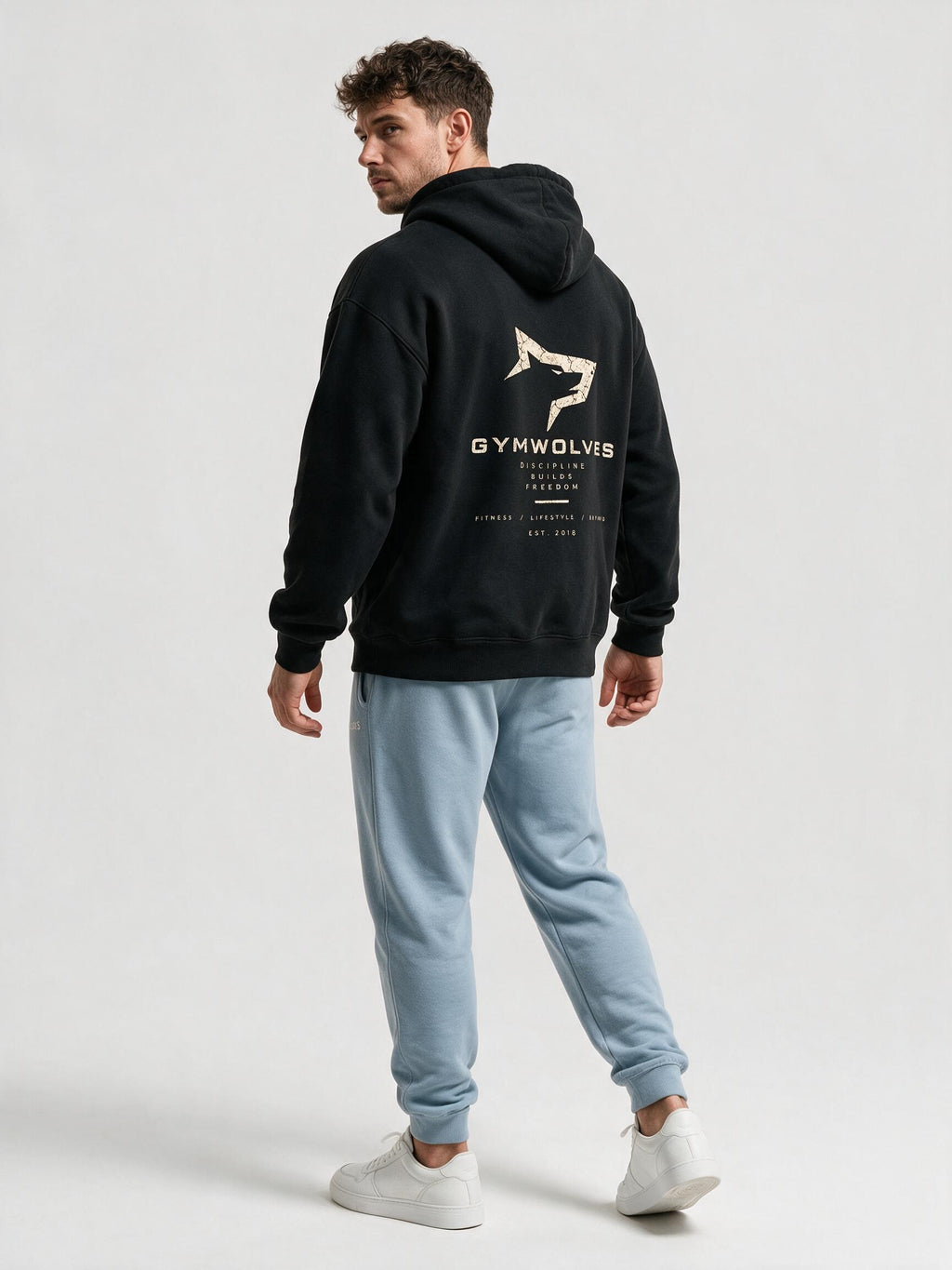 Gymwolves Erkek Core Discipline Serisi — Oversize Hoodie