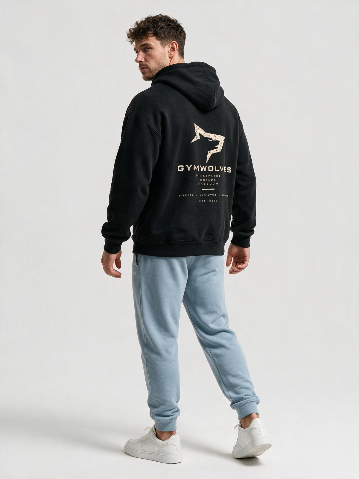 Gymwolves Erkek Core Discipline Serisi — Oversize Hoodie