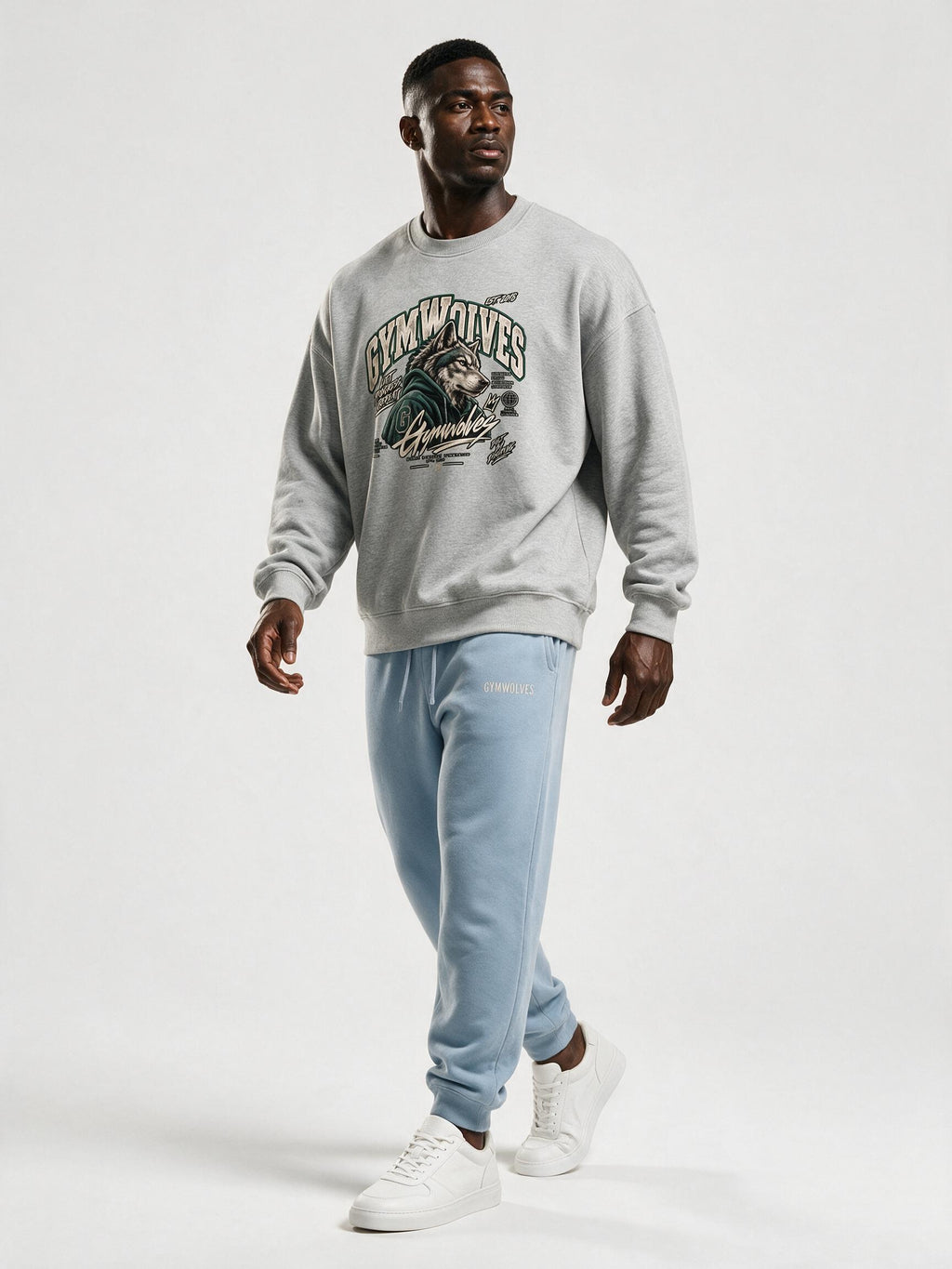 Gymwolves Men's College Series Lift Progress Repeat Oversize Sweatshirt