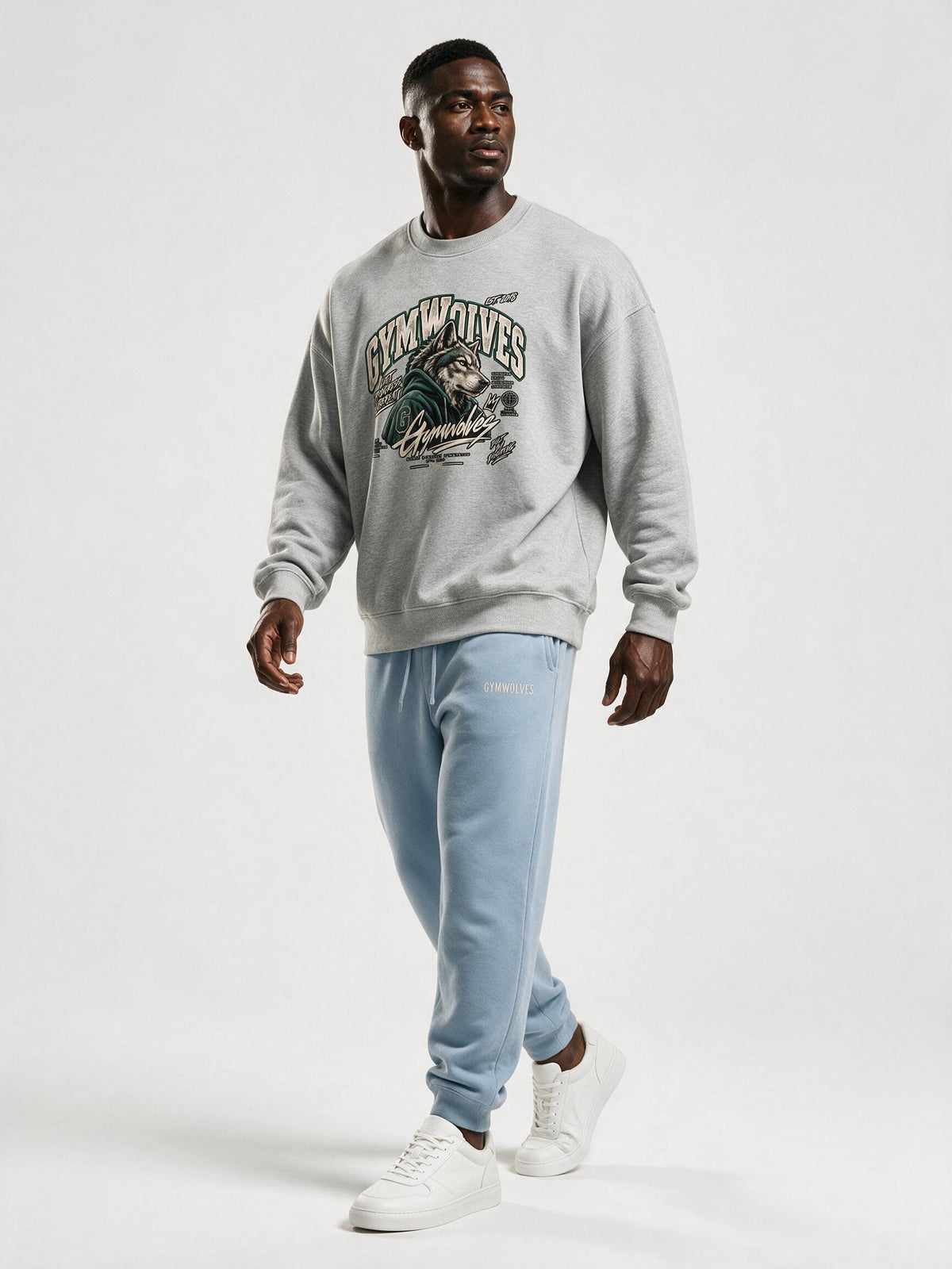 Gymwolves Men's College Series Lift Progress Repeat Oversize Sweatshirt