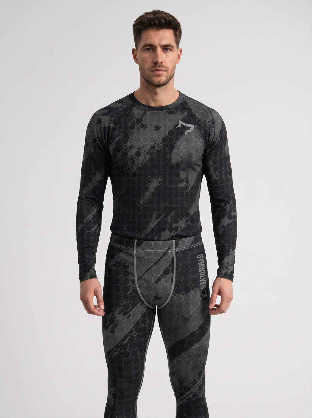 Gymwolves Men's Rash Guard — Predator (v2)