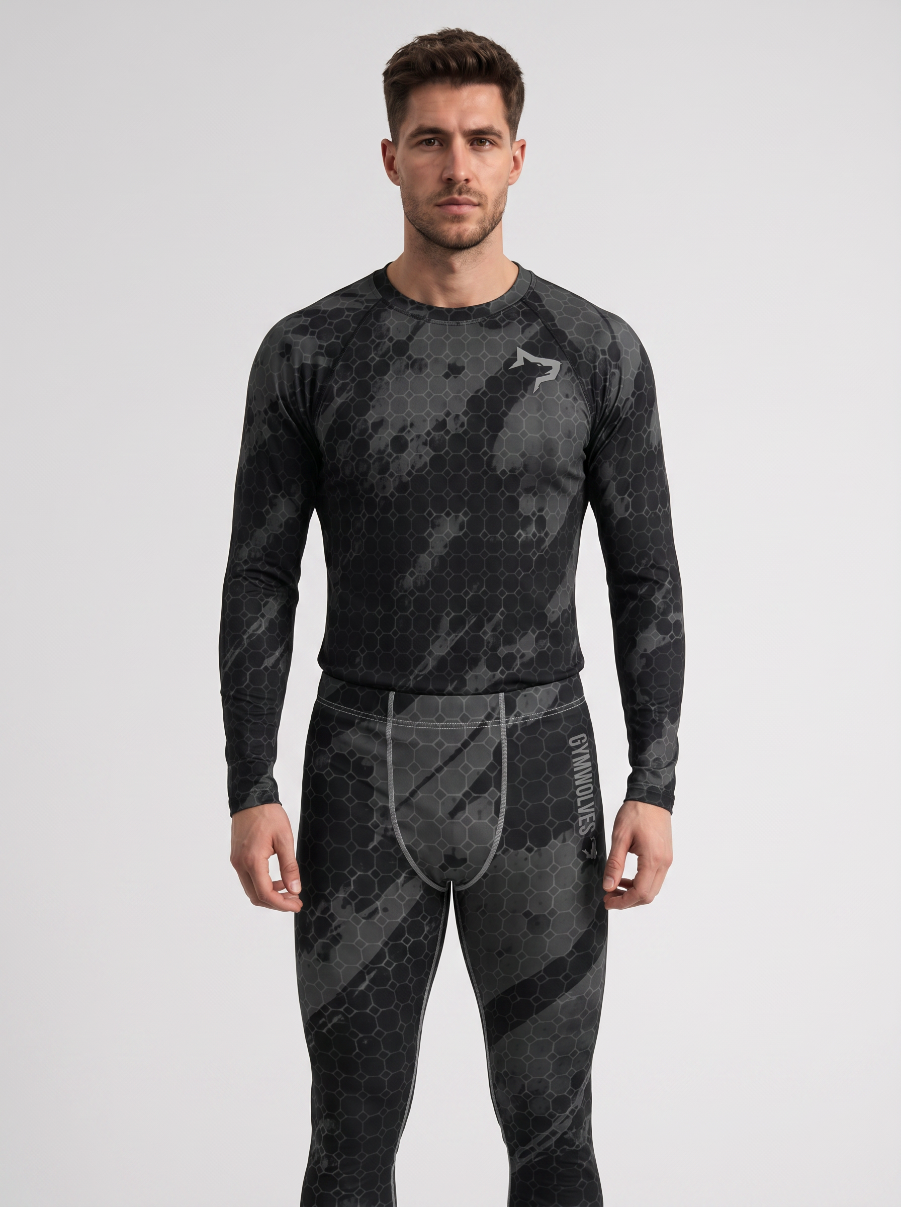 Gymwolves Men's Rash Guard — Predator (v2)