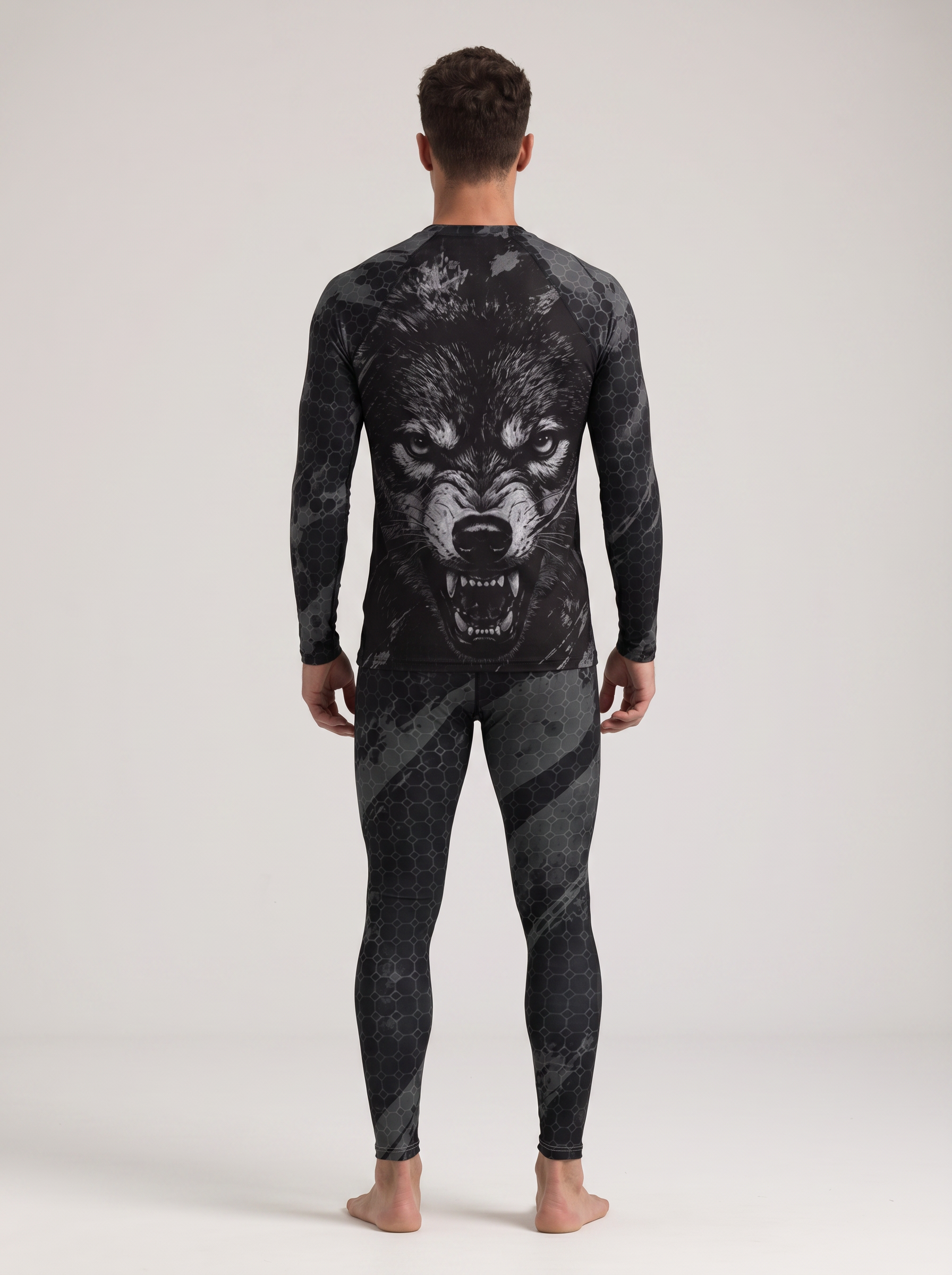 Gymwolves Men's Rash Guard — Predator (v2)