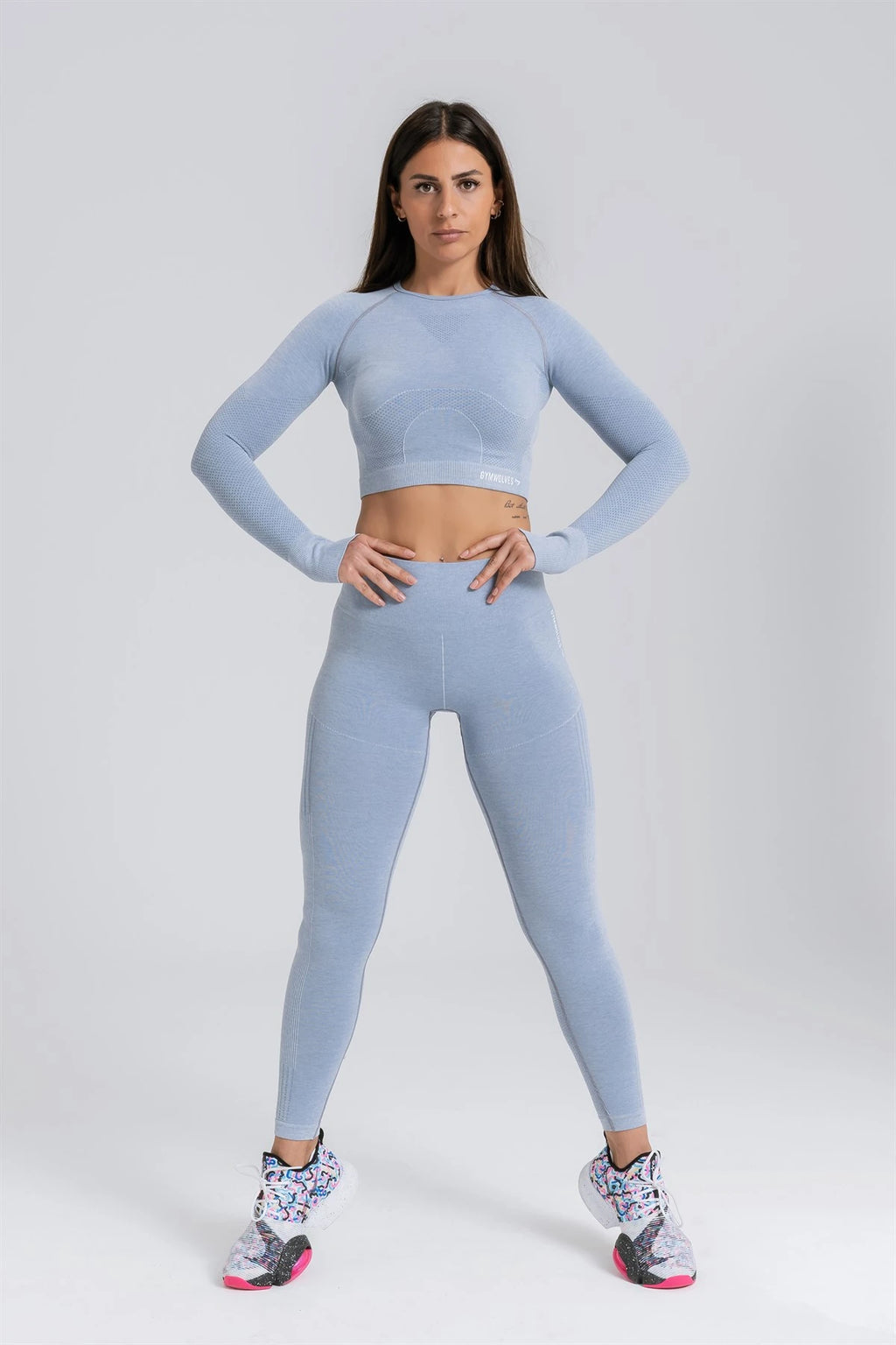 Gymwolves Women's Long Sleeve Seamless Sports T-Shirt