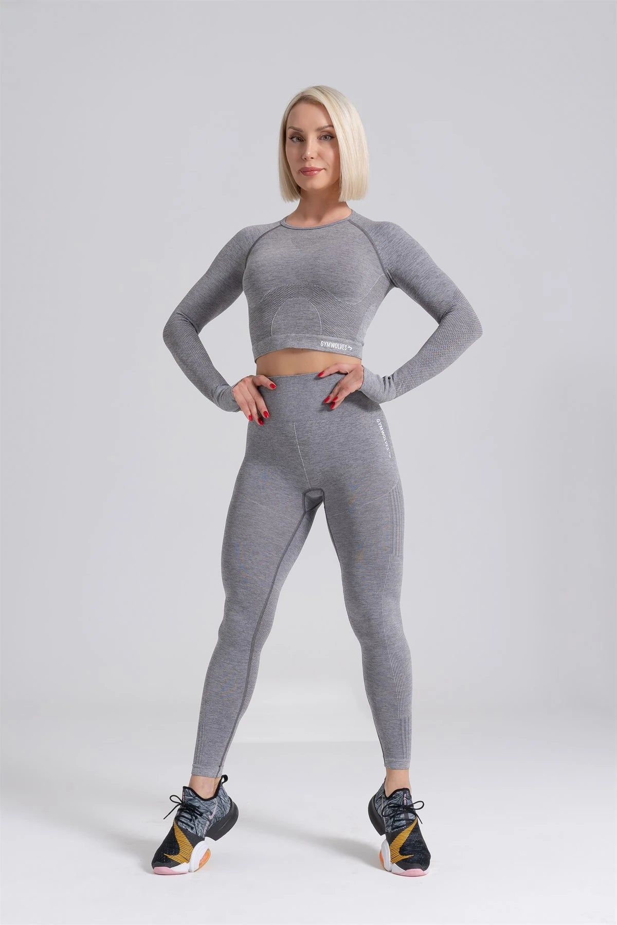 Gymwolves Women's Long Sleeve Seamless Sports T-Shirt