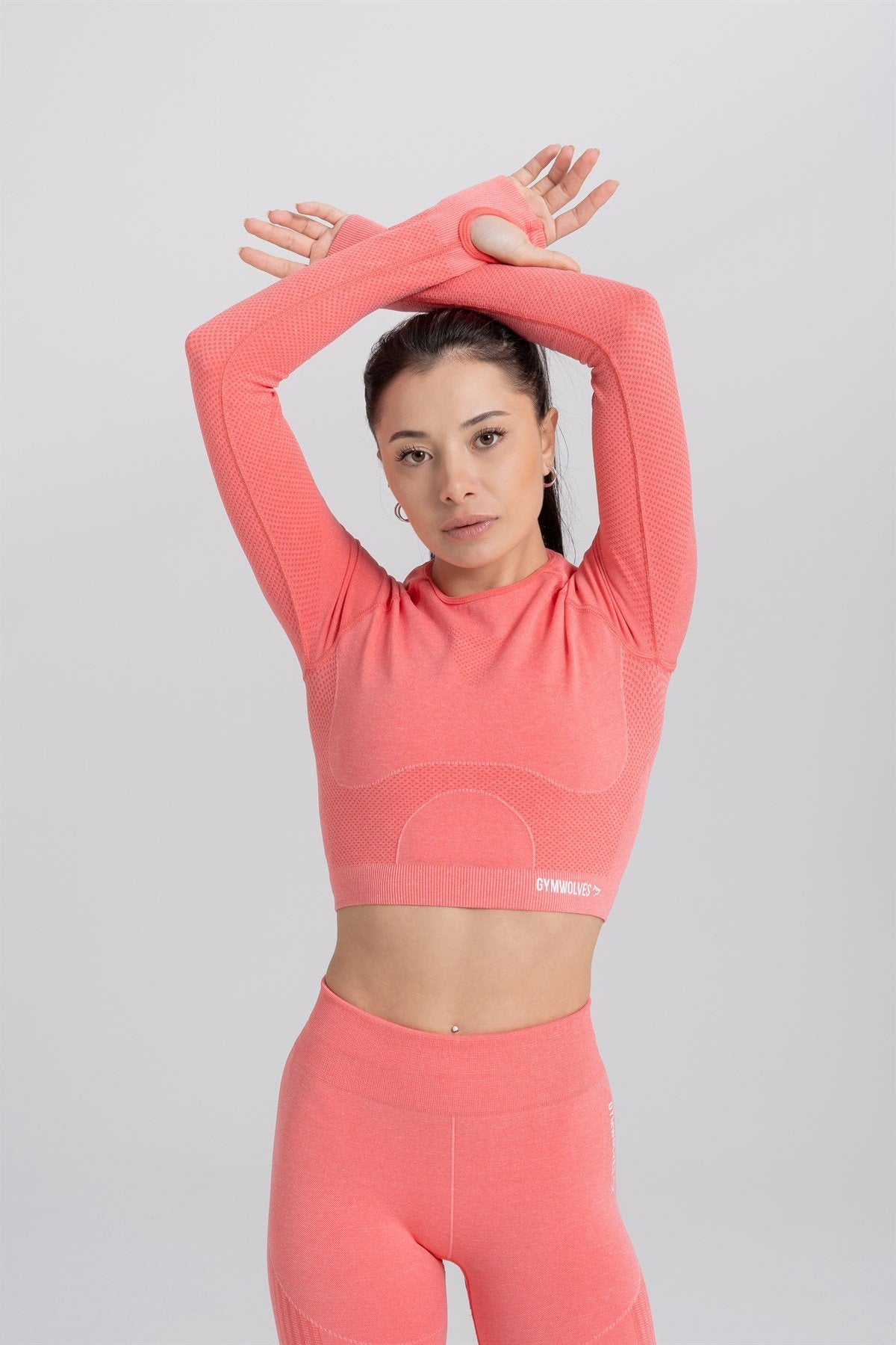 Gymwolves Women's Long Sleeve Seamless Sports T-Shirt