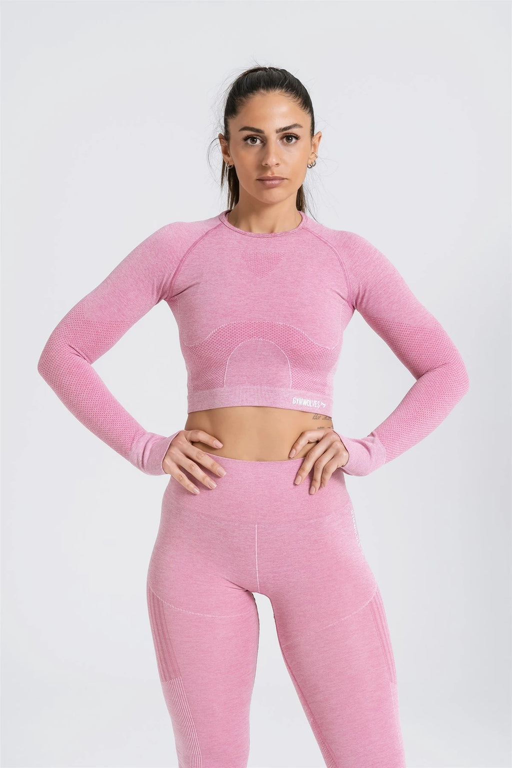 Gymwolves Women's Long Sleeve Seamless Sports T-Shirt