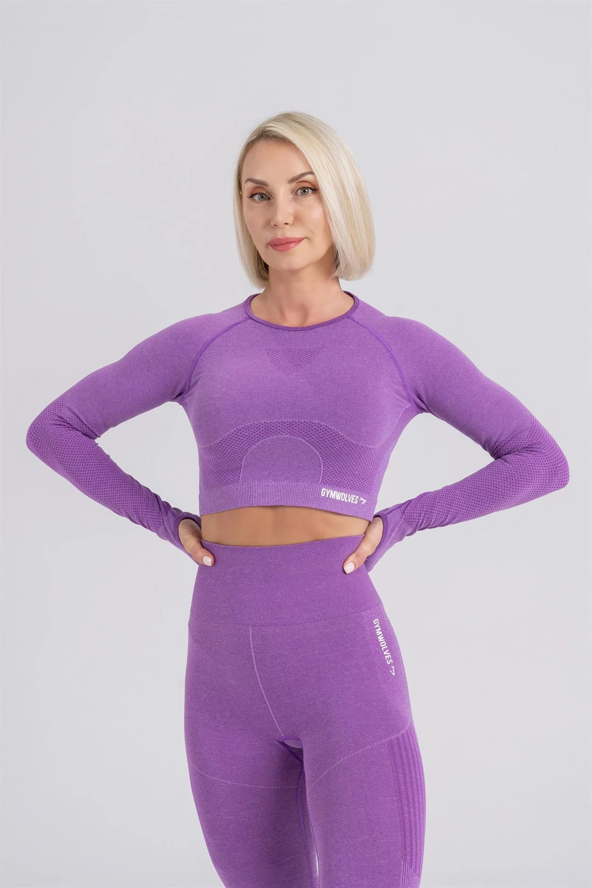 Gymwolves Women's Long Sleeve Seamless Sports T-Shirt