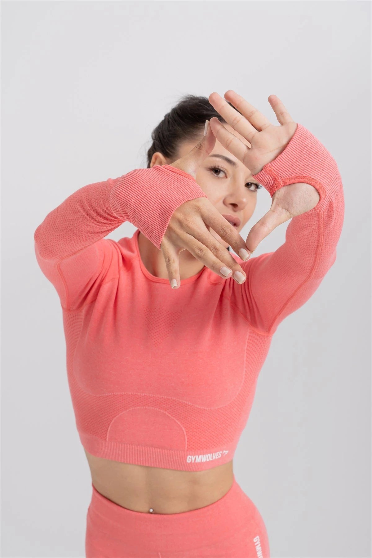 Gymwolves Women's Long Sleeve Seamless Sports T-Shirt