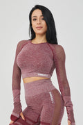 Gymwolves Women's Long Sleeve Seamless Sports T-Shirt