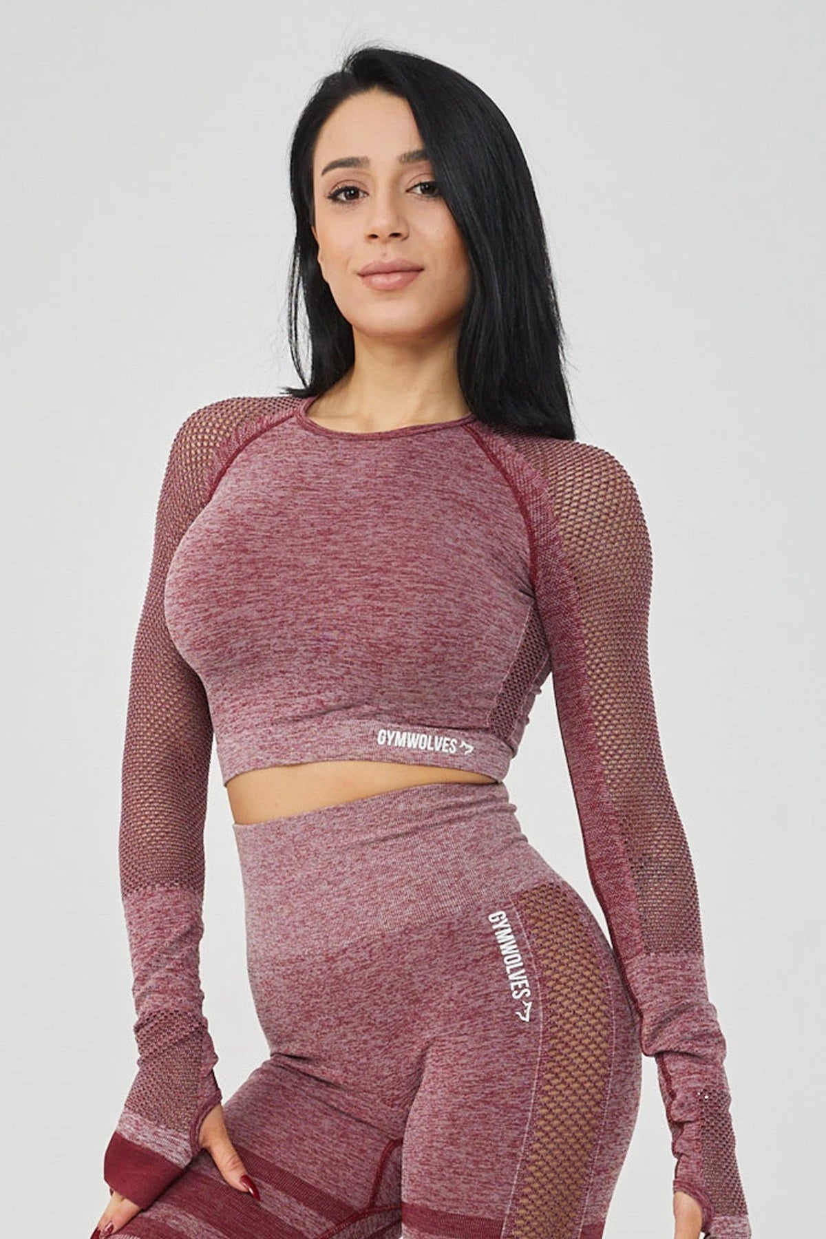 Gymwolves Women's Long Sleeve Seamless Sports T-Shirt
