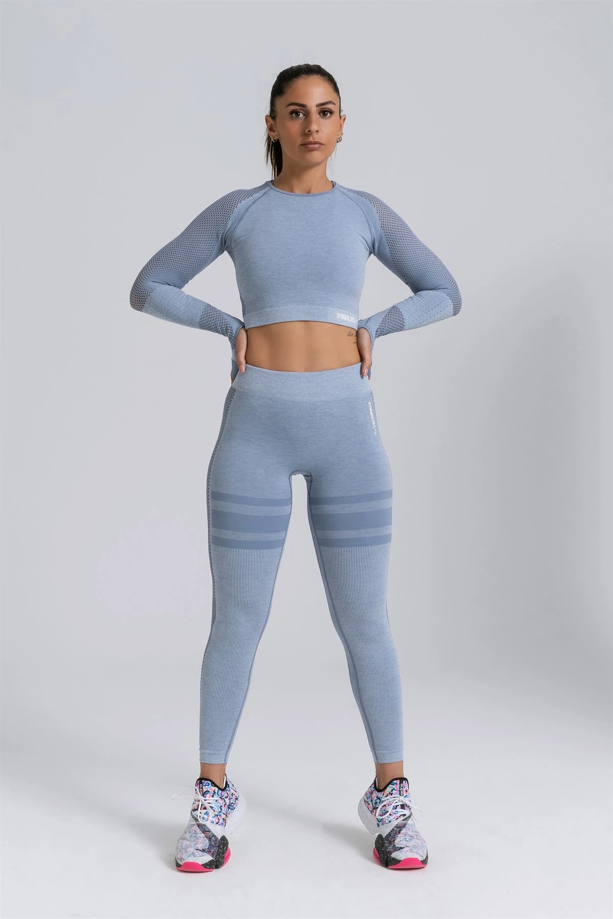Gymwolves Women's Long Sleeve Seamless Sports T-Shirt