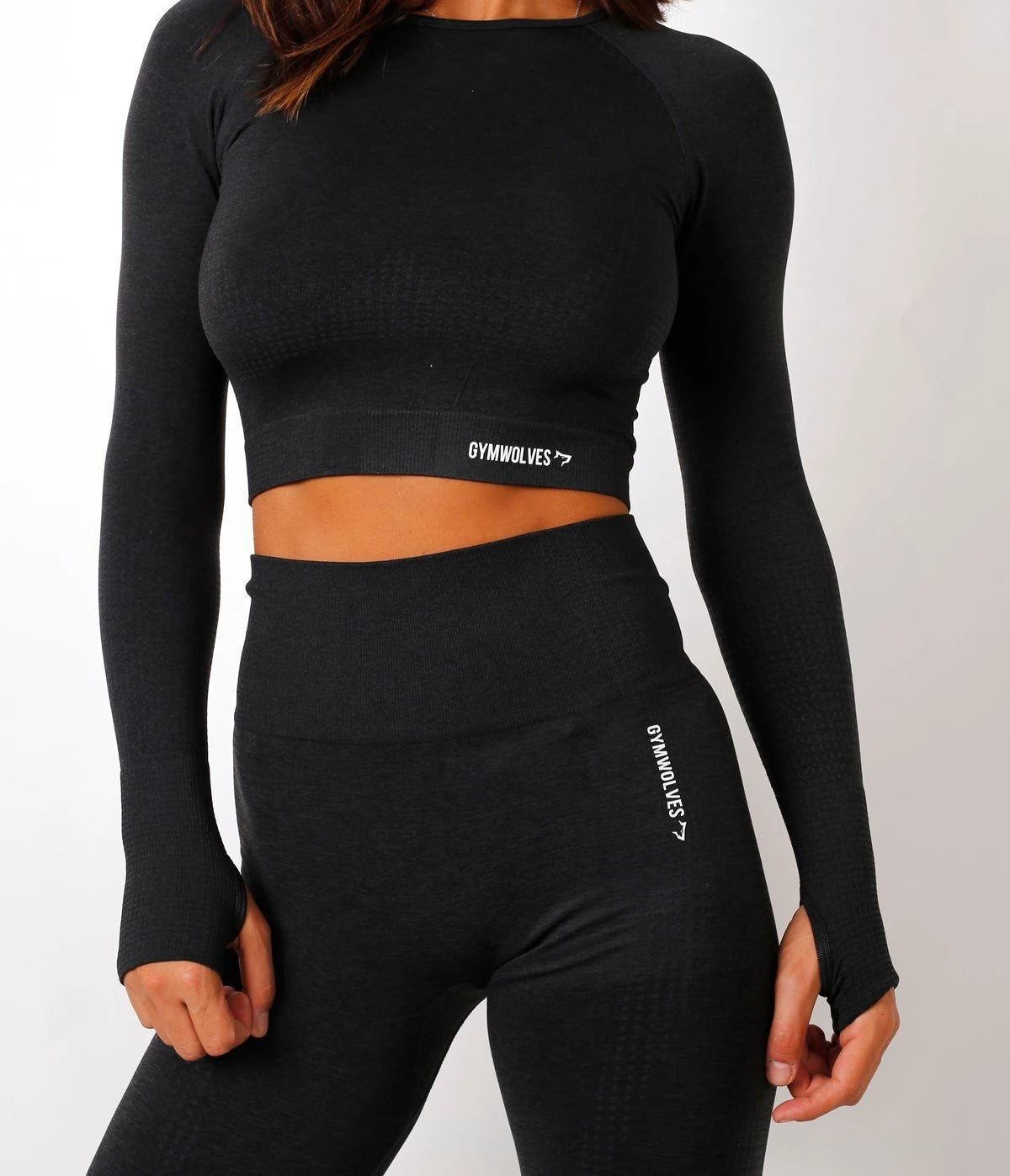 Gymwolves Women's Long Sleeve Seamless Sports T-Shirt